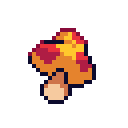 An image of a cartoonish mushroom, similar to mushrooms found in the Super Mario Bros franchise