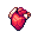 An image of a large, bright red, anatomically correct heart